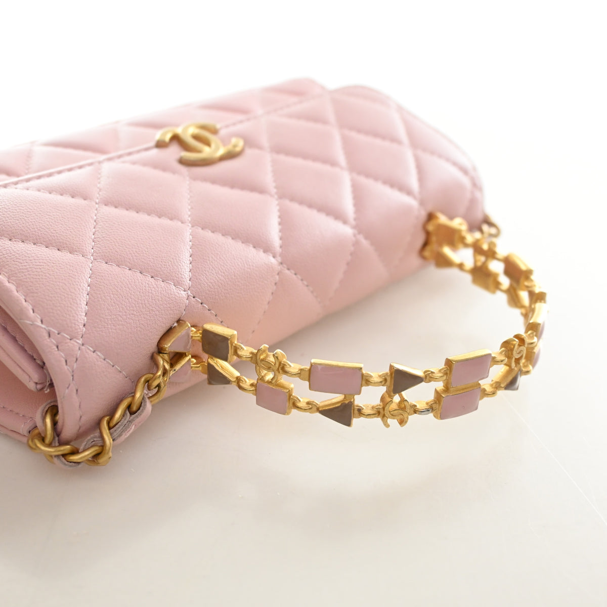 Chanel Lambskin Top Handle Phone Holder With Chain, photo 11 of 16