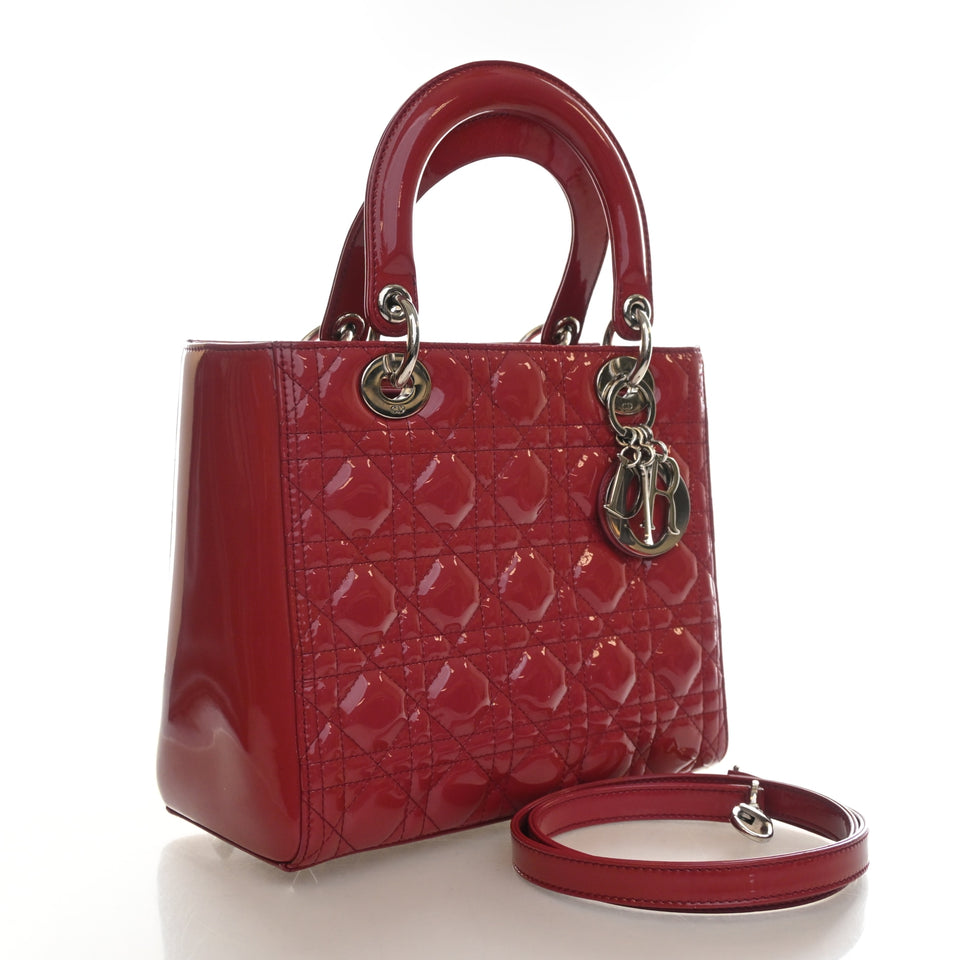 Christian Dior Medium Patent Lady Dior