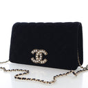 Chanel Velvet Quilted CC Cl...