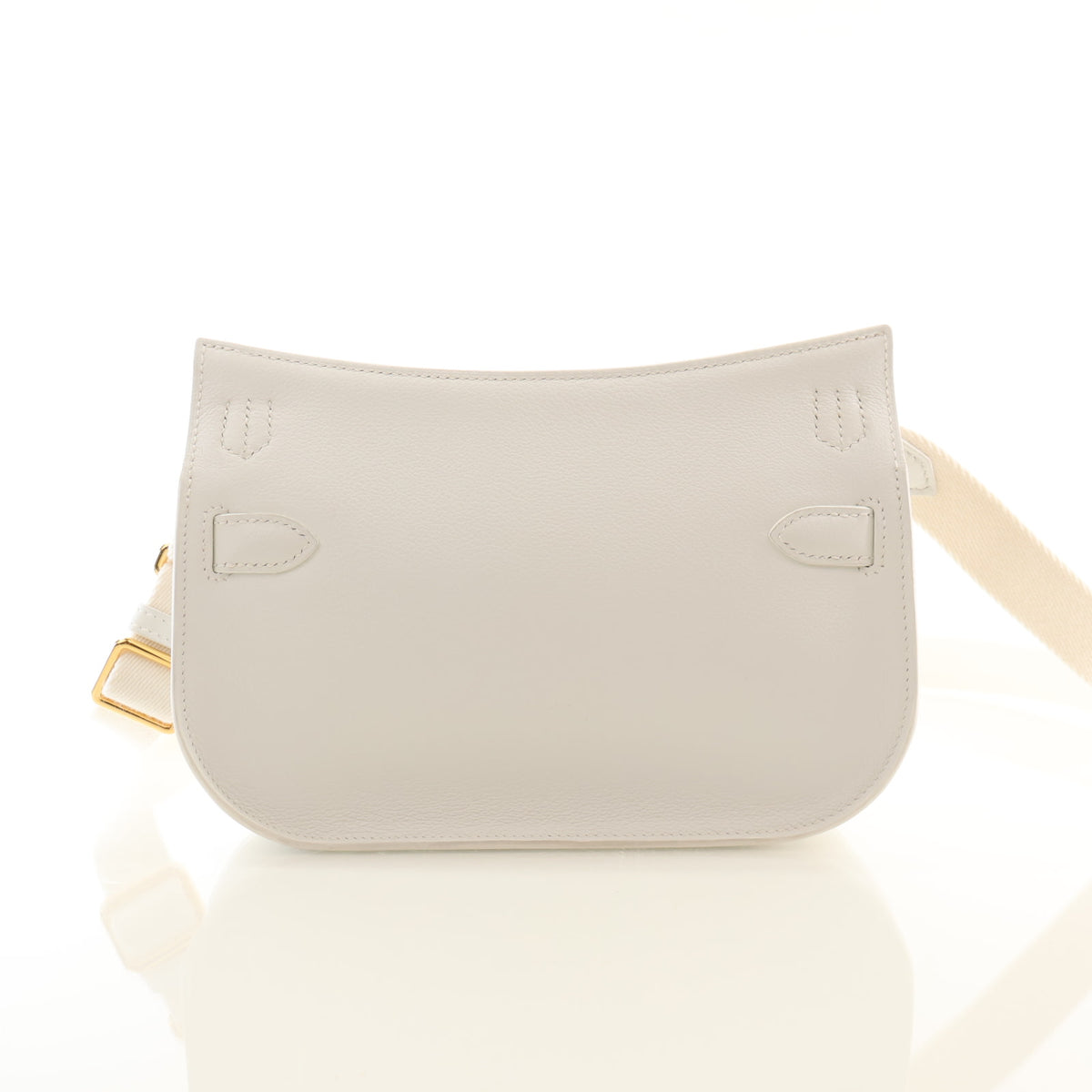 Pre-Owned Hermès Mini Blanc Swift Leather Jypsiere, back view