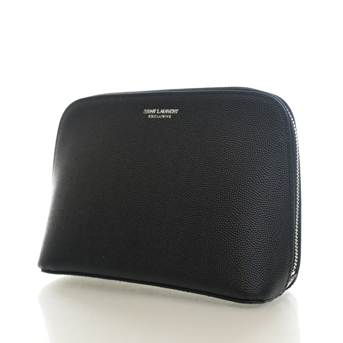 Pre-Owned Saint Laurent Calfskin Cosmetic Pouch, front view, photo 3 of 13
