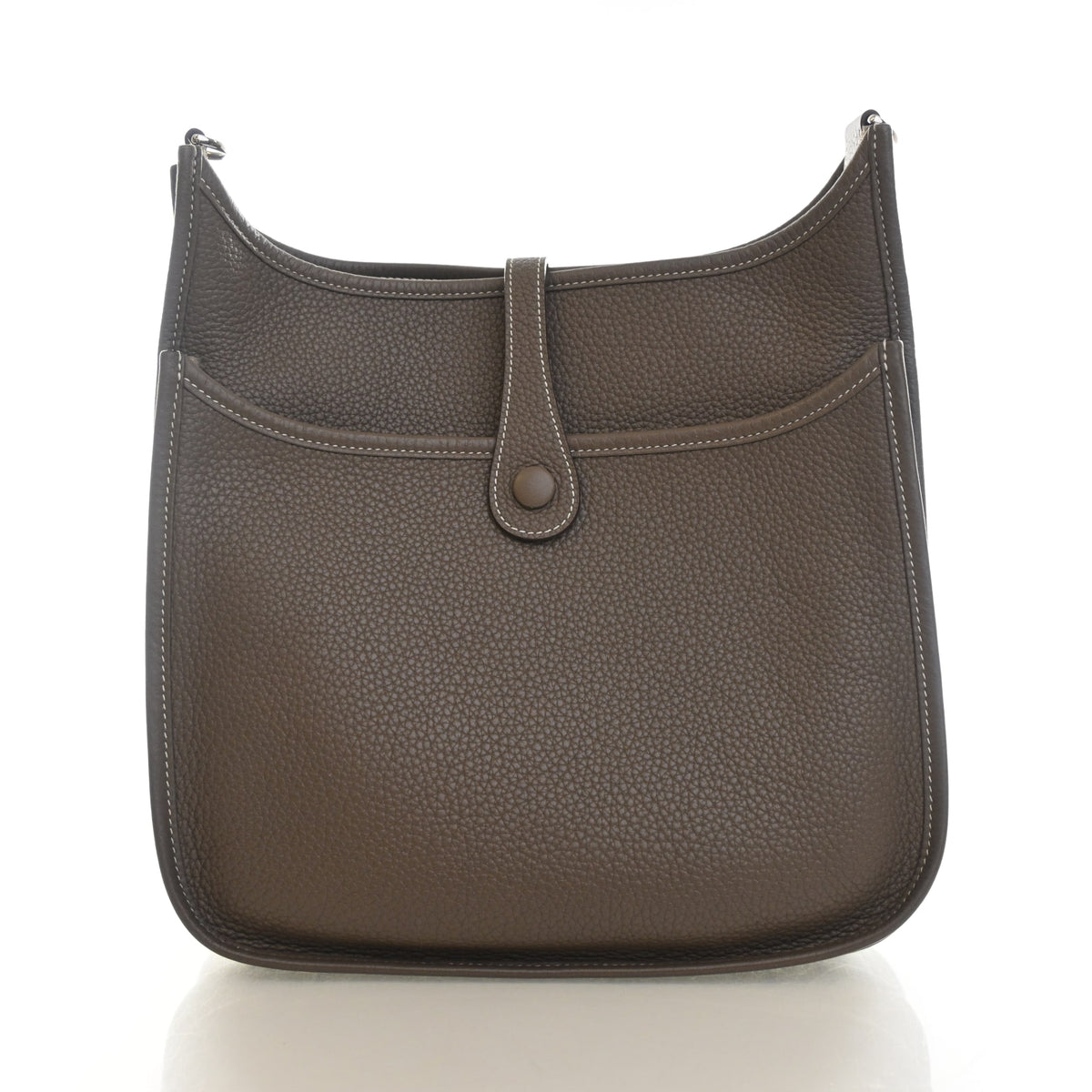 Pre-Owned Hermès Evelyne 29 Etoupe Clemence Leather III, front view, photo 10 of 13