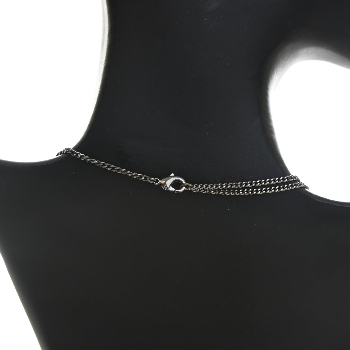 Pre-Owned Chanel Necklace Crystal CC Pendant, strap detail