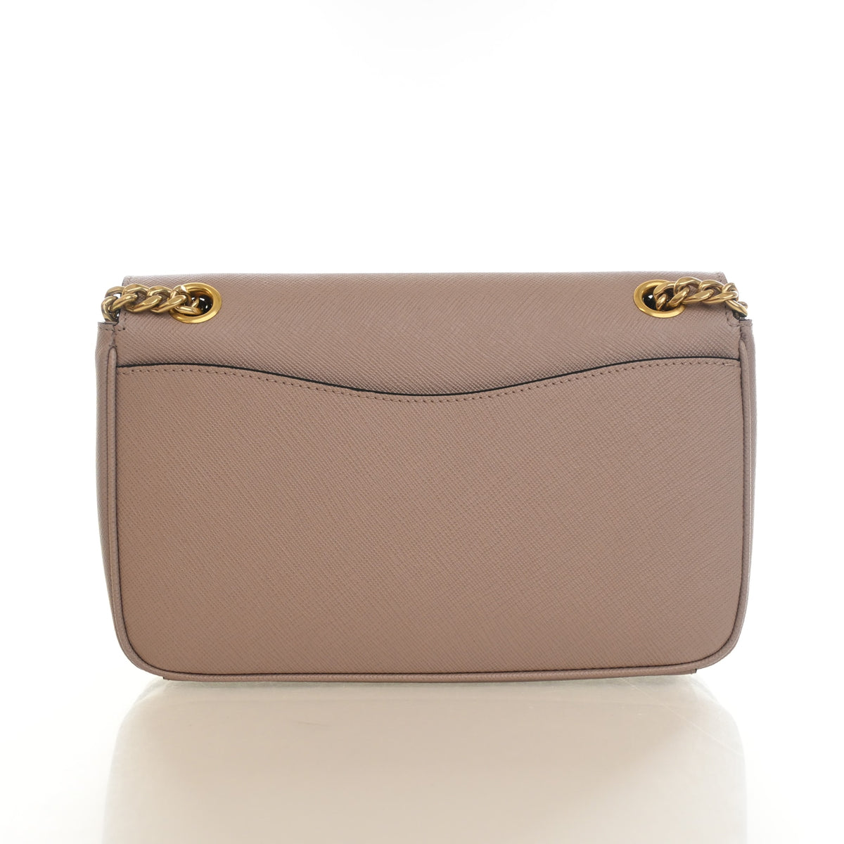 Pre-Owned Prada Shoulder Bag Saffiano Flap, back view