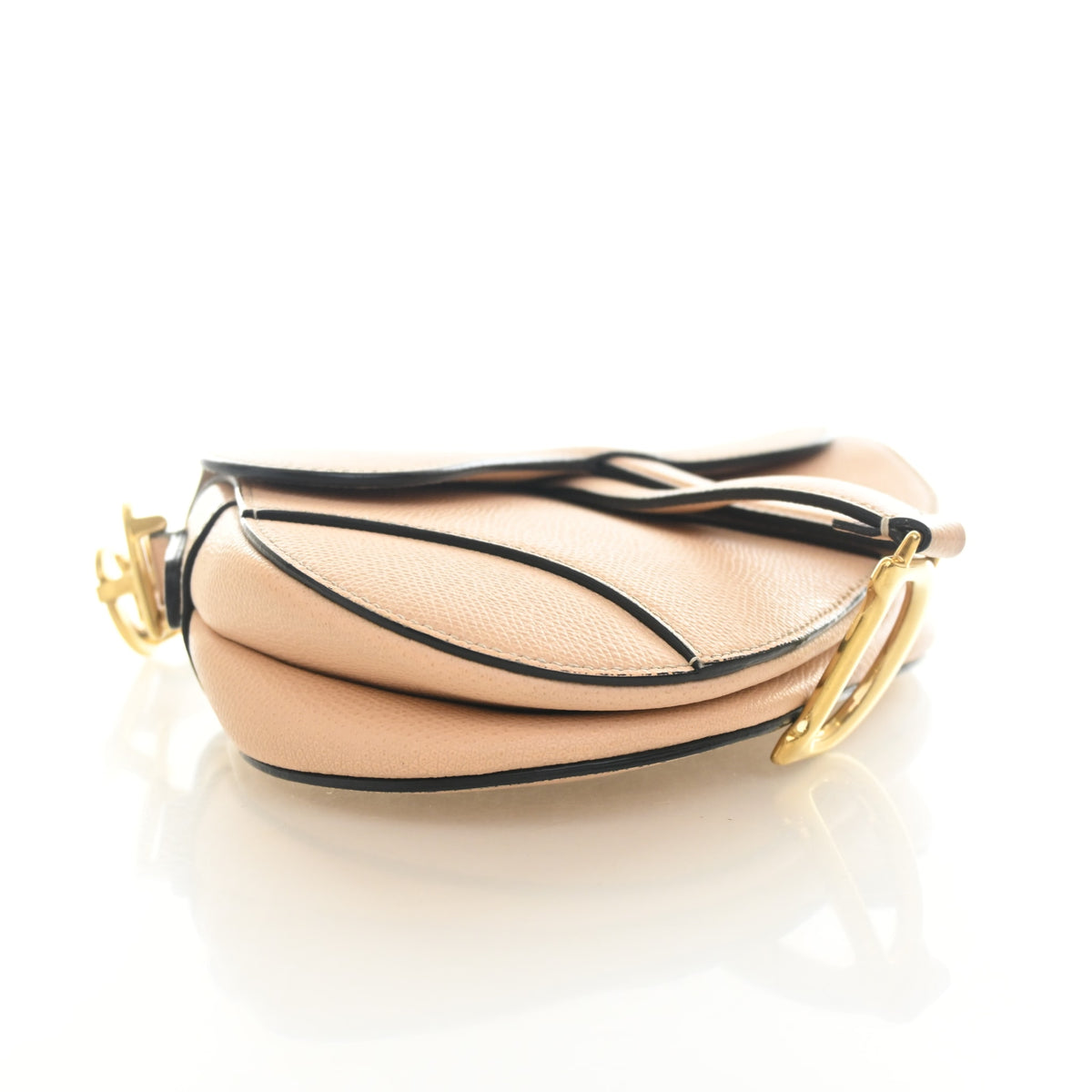 Pre-Owned Christian Dior Saddle Bag Mini Calfskin, side profile, photo 5 of 21