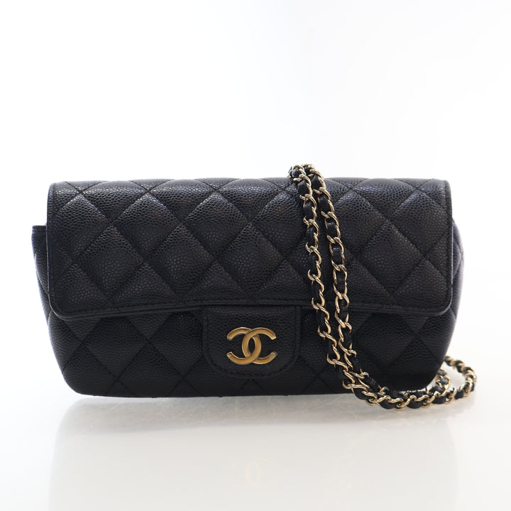 Chanel Caviar Sunglasses Case with Chain