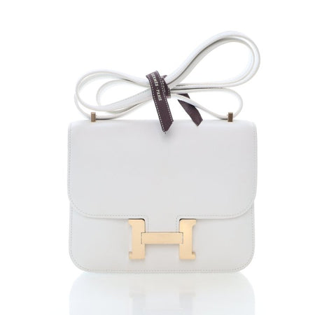 HERMES ホワイトレザー　38 Hermes White Swift Mini Constance 18 – Luxe Du Jour