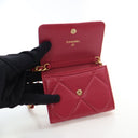 Chanel Red Lambskin 19 Card...