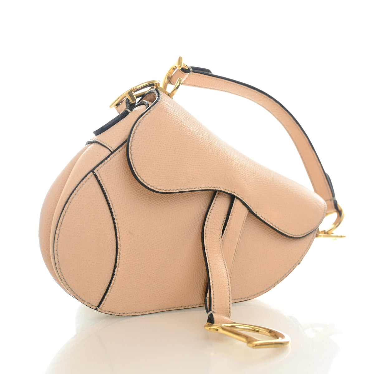 Pre-Owned Christian Dior Saddle Bag Mini Calfskin, three-quarter view, photo 2 of 21