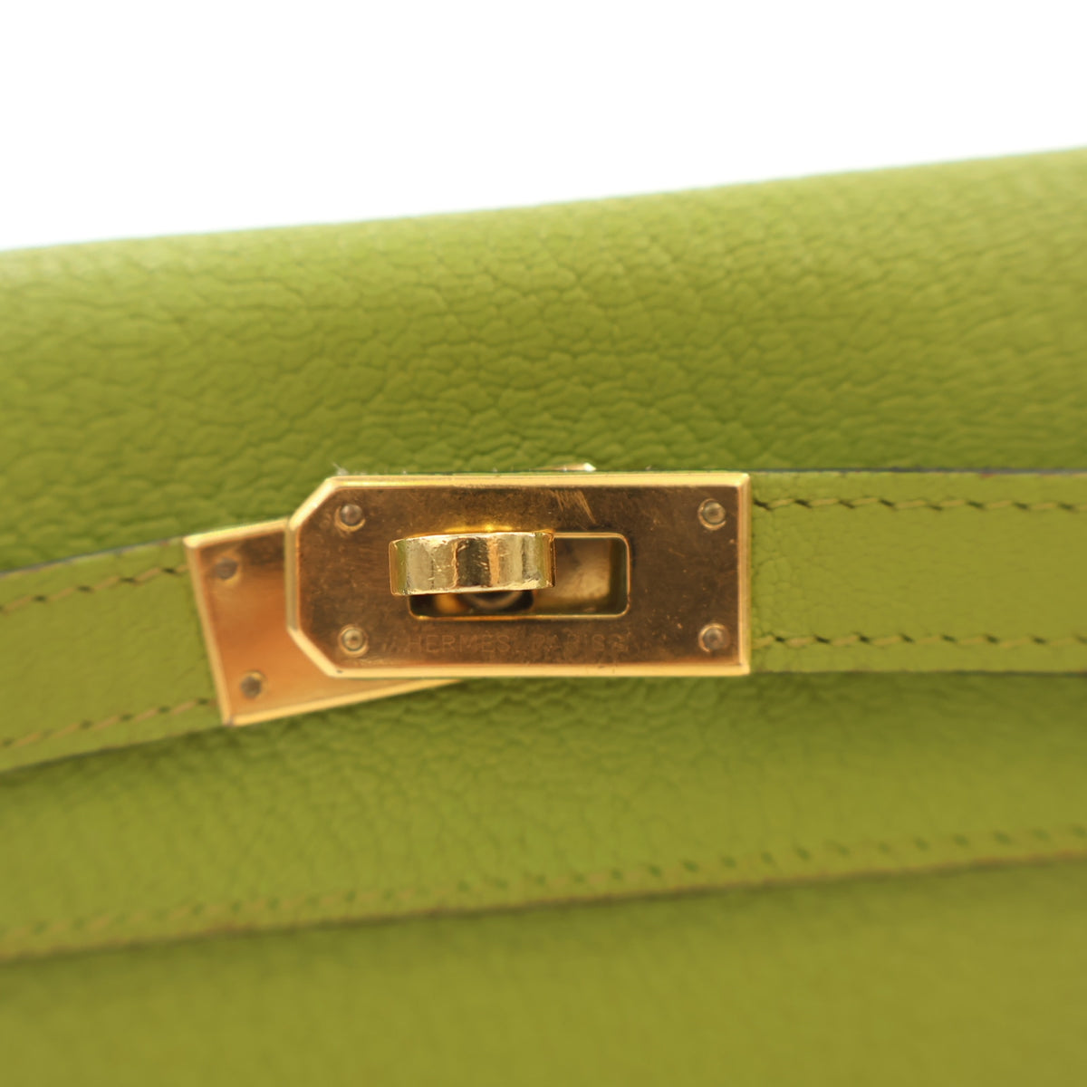 Hermes Vintage Vert Anis Chevre Mysore Kelly Long Wallet, photo 4 of 18