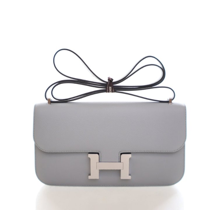 Hermes Bleu Glacier Epsom Constance Elan 25