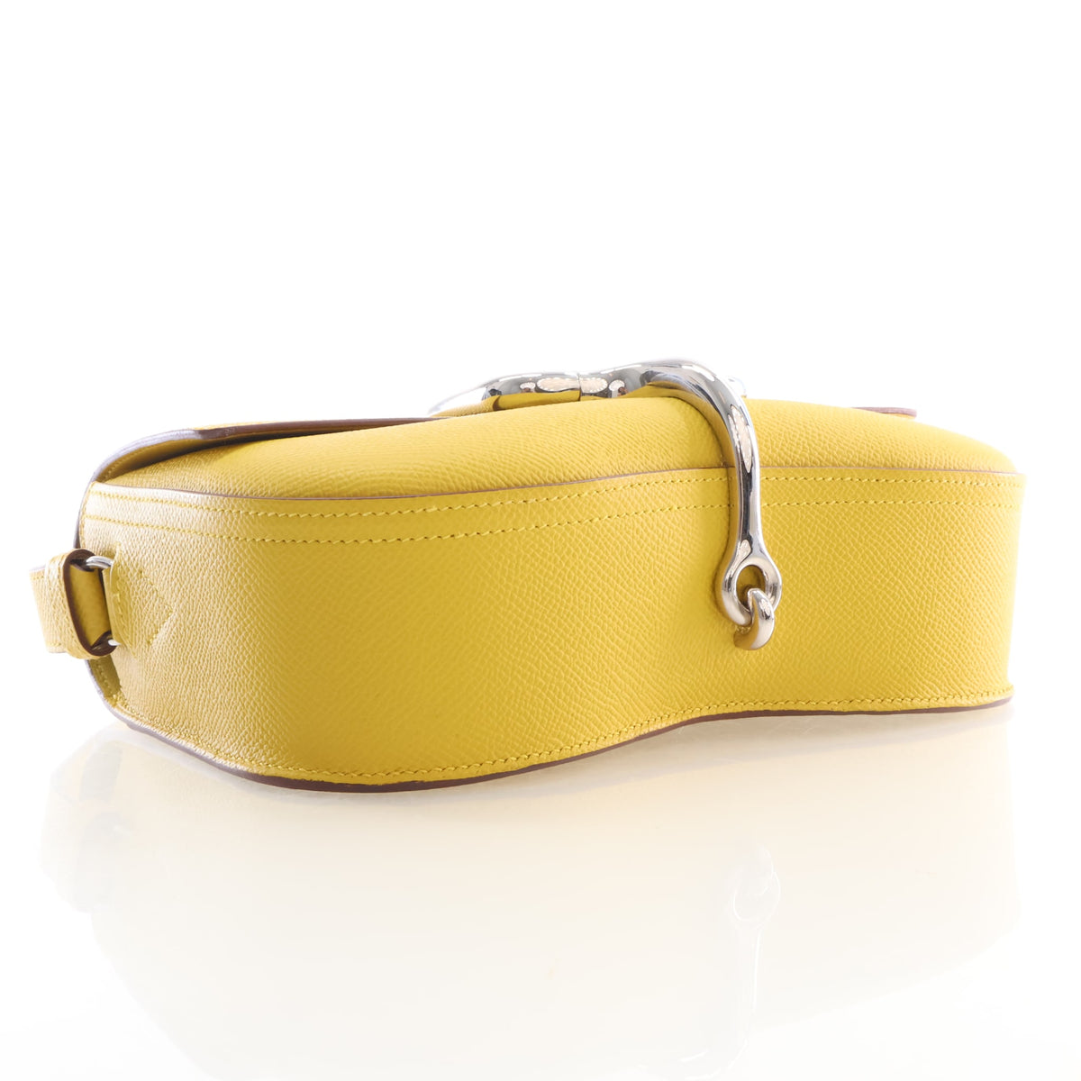 Pre-Owned Hermès Jaune De Naple Epsom Leather Della Cavalleria, side profile