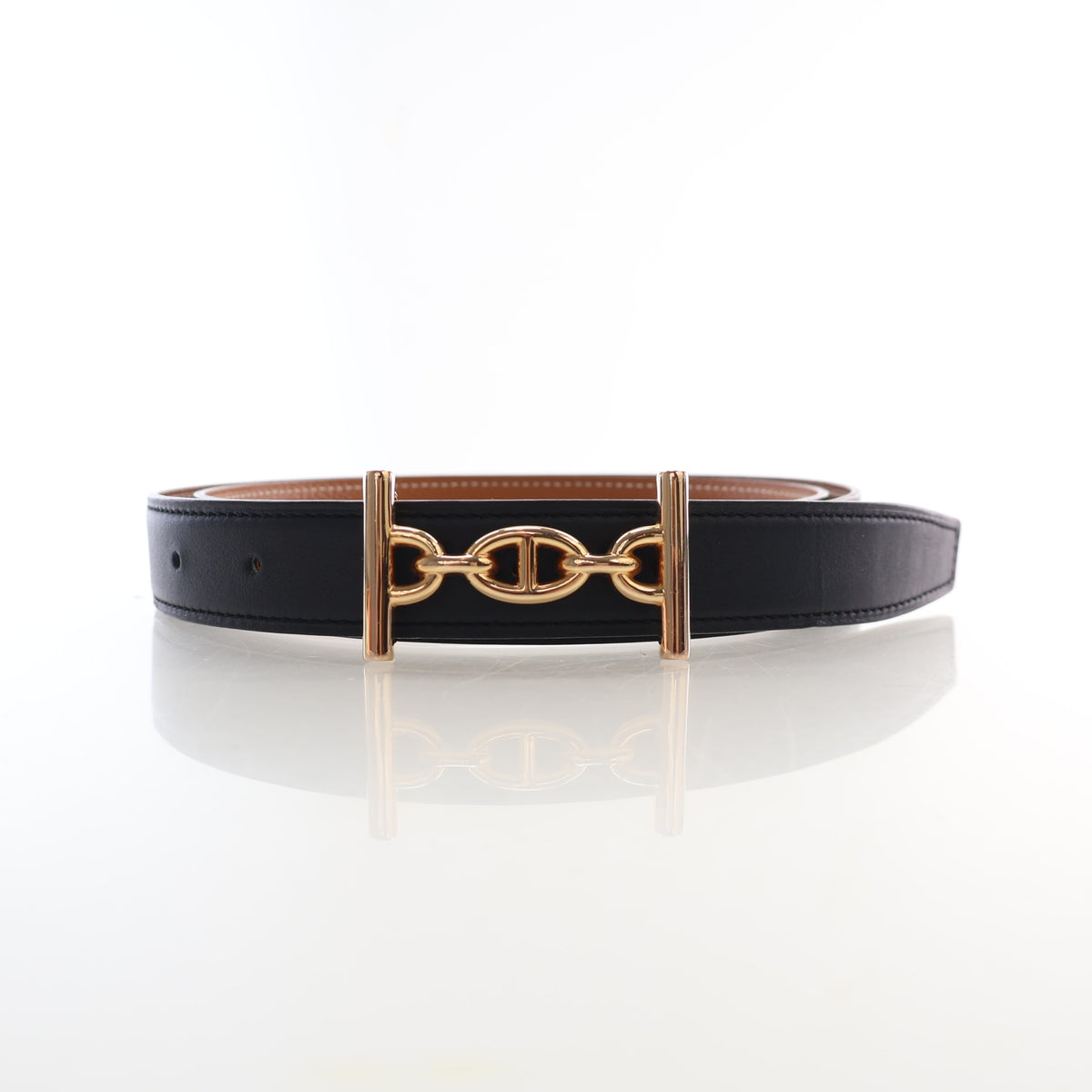 Hermes Swift Epsom Noir Lagune Belt, photo 1 of 10