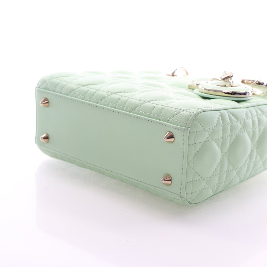 Pre-Owned Christian Dior Lady Dior Small Lambskin, base and feet view, photo 8 of 18