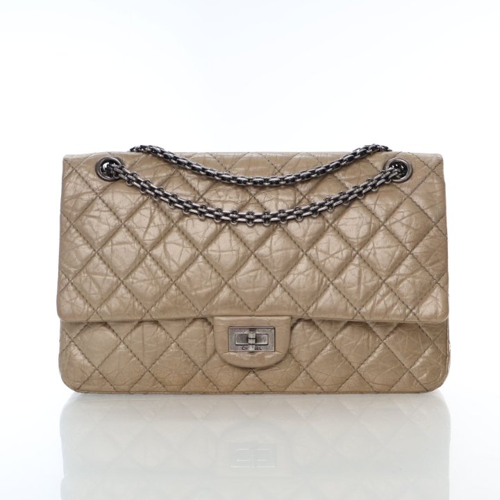 Chanel Crinkled Calfskin Reissue 2.55 Double Flap Bag 226 – Luxe