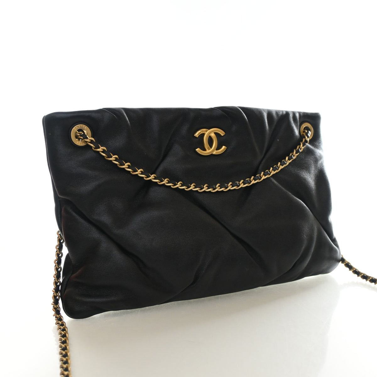 Chanel Large Lambskin Pouch With Chain, photo 2 of 14