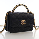 Chanel Mini Lambskin Top Ha...