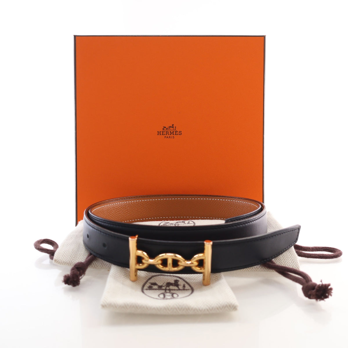 Hermes Swift Epsom Noir Lagune Belt, photo 10 of 10