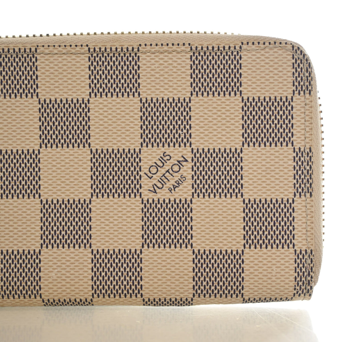 Pre-Owned Louis Vuitton Wallet Damier Azur Clemence Leather, front view, photo 10 of 11