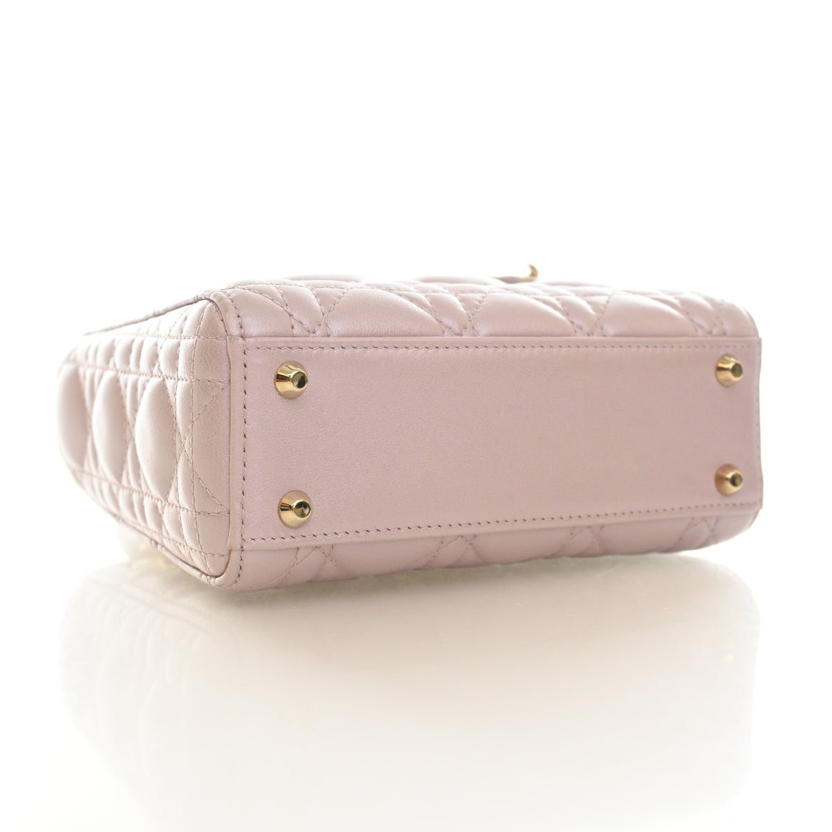 Pre-Owned Christian Dior Lady Dior Mini Lambskin, base and feet view, photo 5 of 22