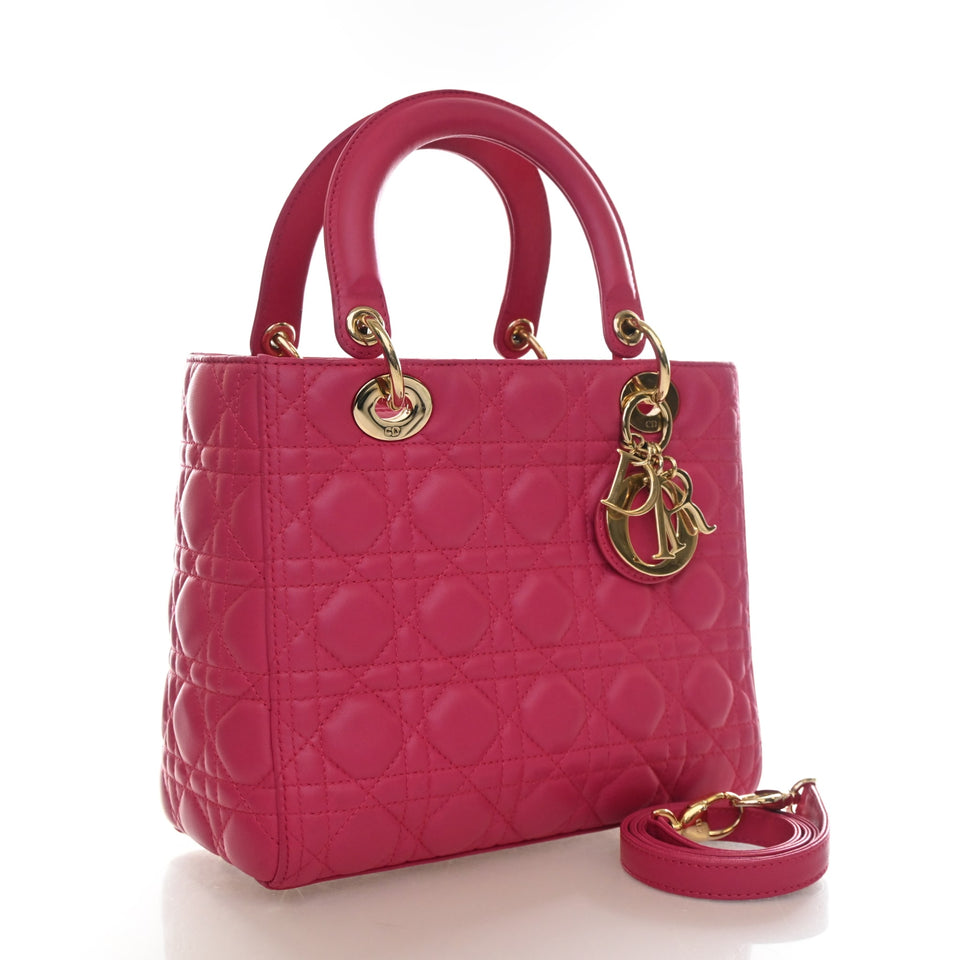 Christian Dior Medium Lambskin Lady Dior