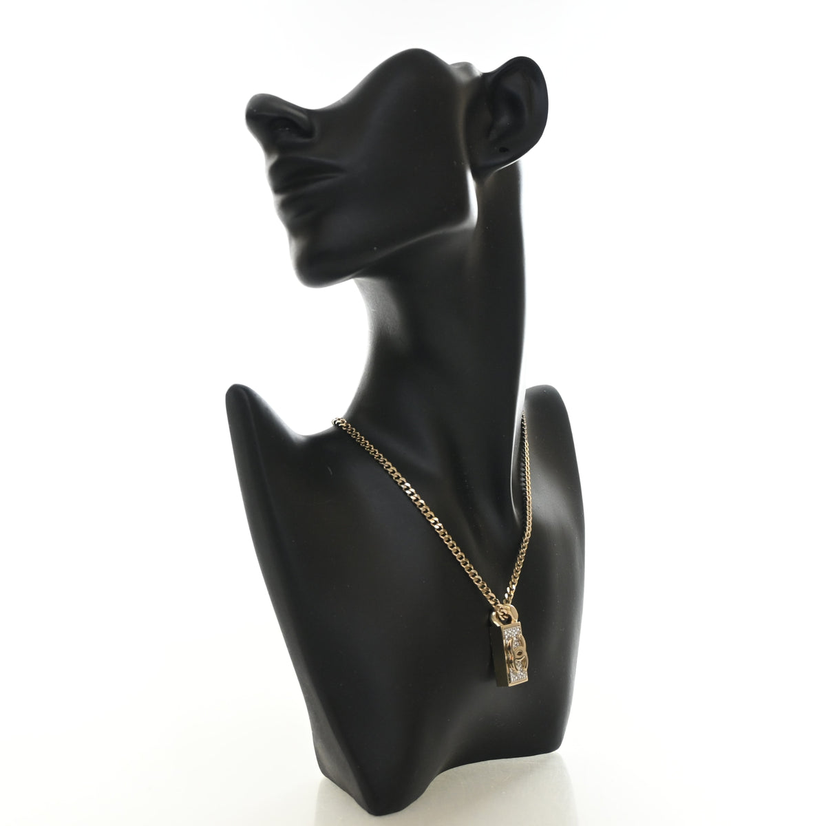 Chanel Crystal Dog Tag Charm Necklace, photo 2 of 10