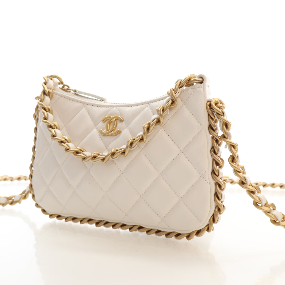 Pre-Owned Chanel Hobo Mini Lambskin Chain Around, photo 3 of 16