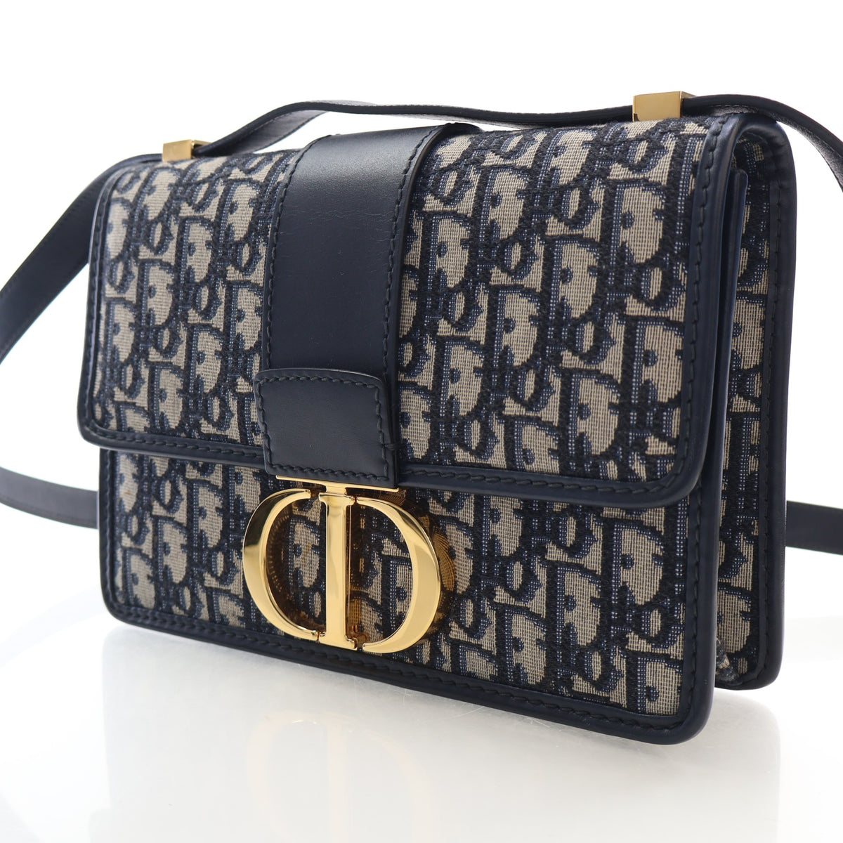 Pre-Owned Christian Dior 30 Canvas Oblique Montaigne, front view