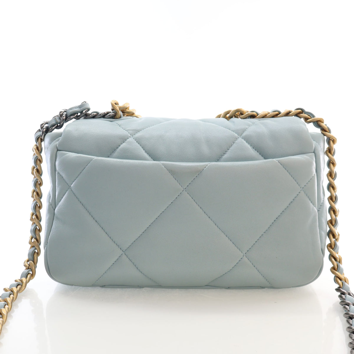 Pre-Owned Chanel 19 Flap Bag Medium Lambskin, back view (2)