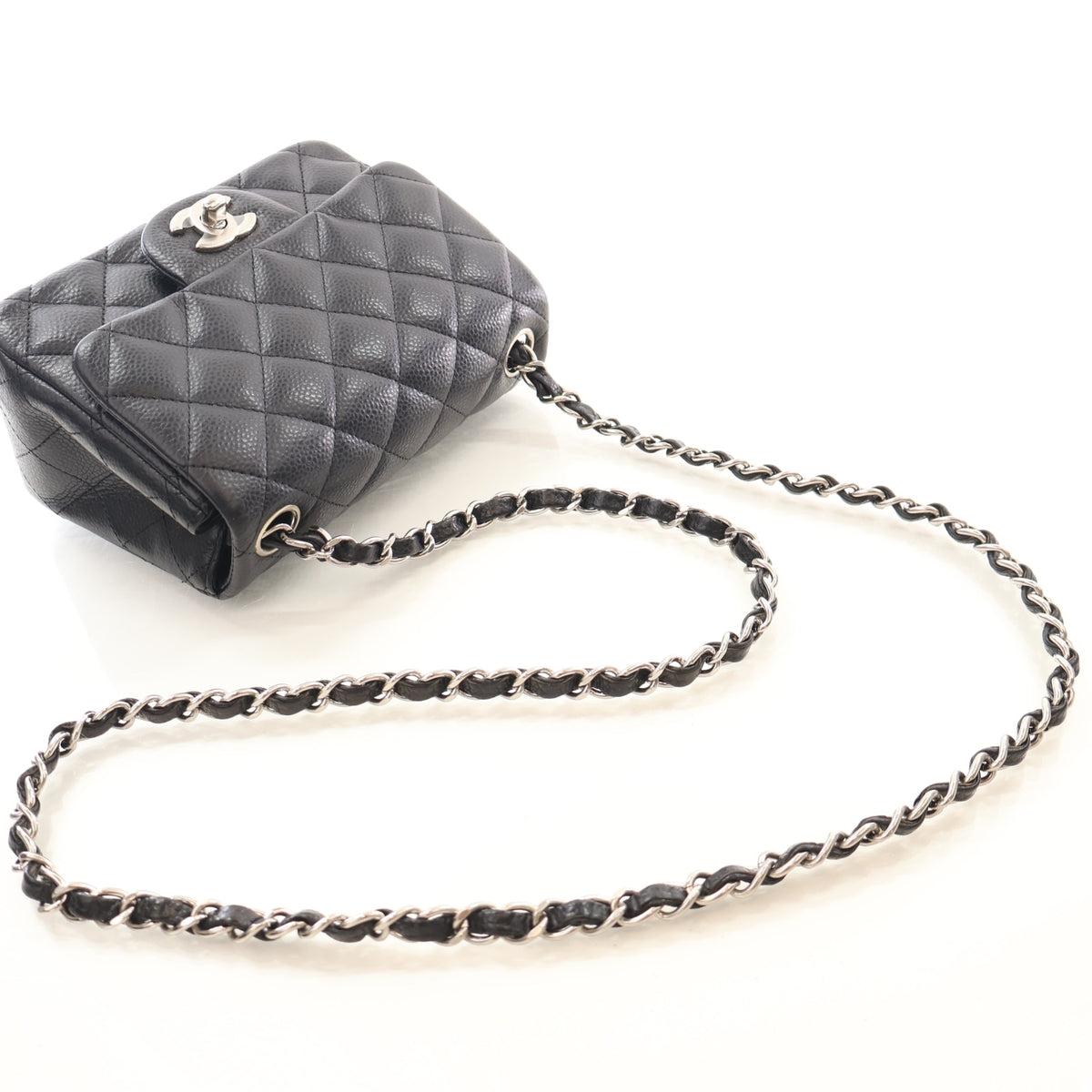 Chanel Mini Caviar Square Classic Flap Bag, photo 10 of 16