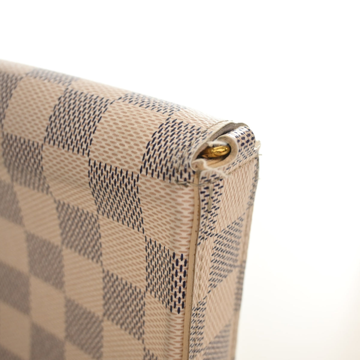 Pre-Owned Louis Vuitton Pochette Damier Azur Felicie, side profile, photo 13 of 23