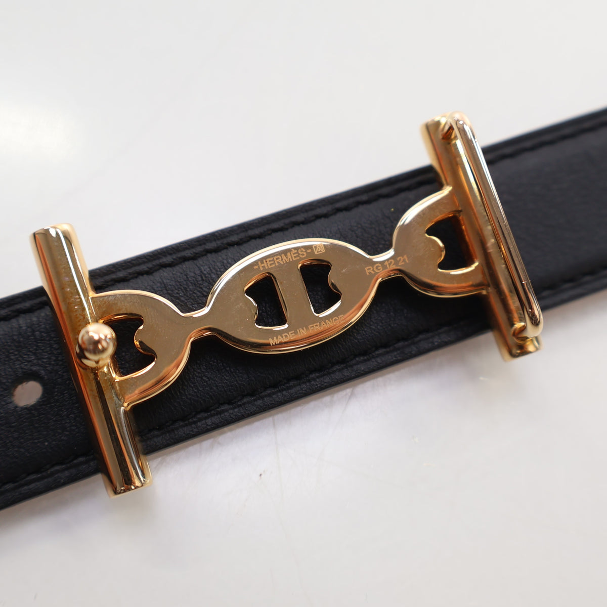 Hermes Swift Epsom Noir Lagune Belt, photo 8 of 10
