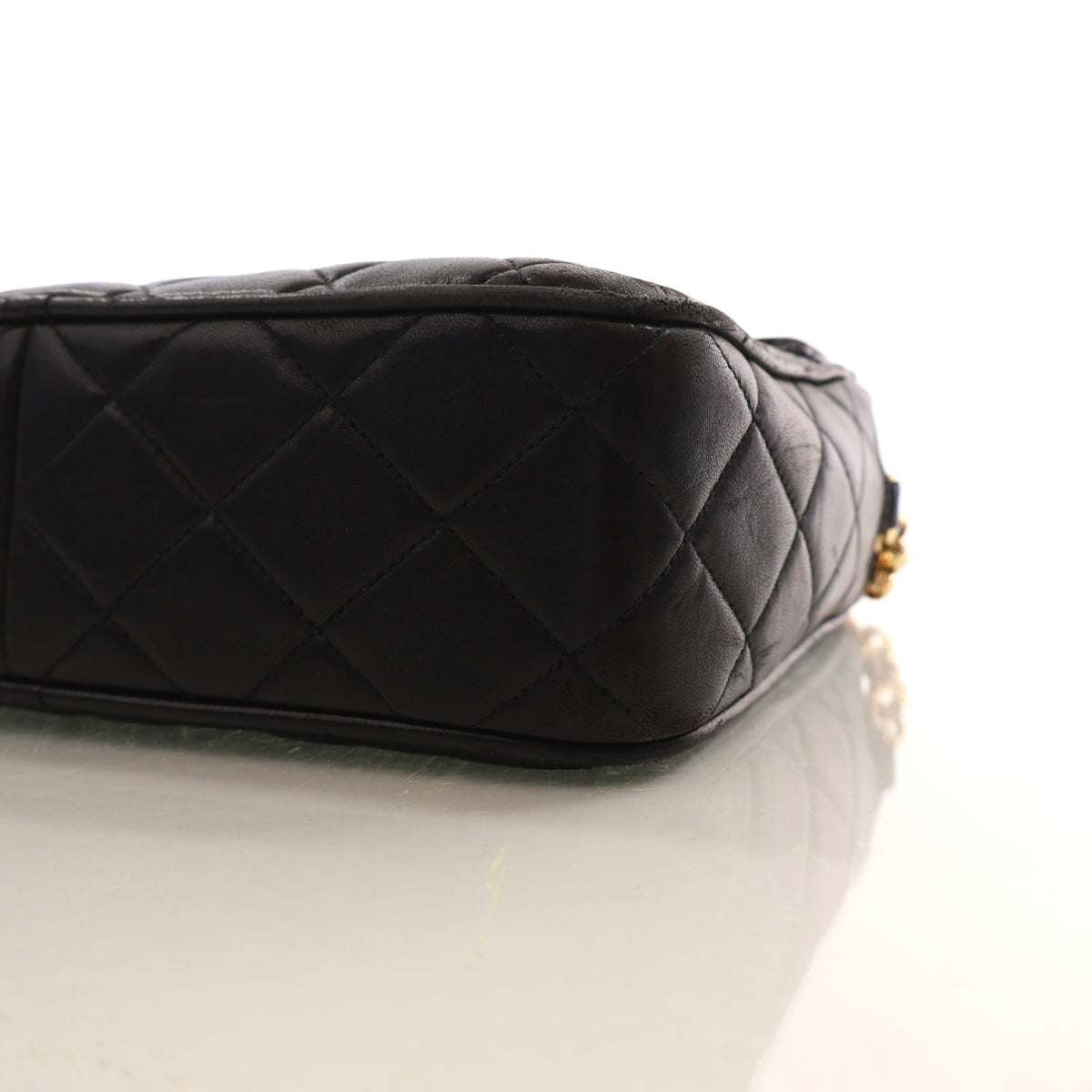 Vintage Chanel Camera Bag Small Lambskin Diana, base view
